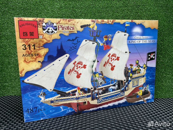 Конструктор Пиратский корабль аналог лего