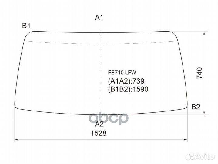 Стекло лобовое в резинку mitsubishi fuso canter