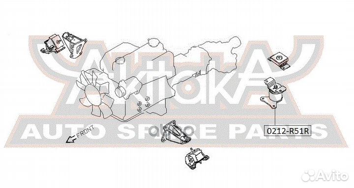 Подушка двигателя зад прав/лев nissan