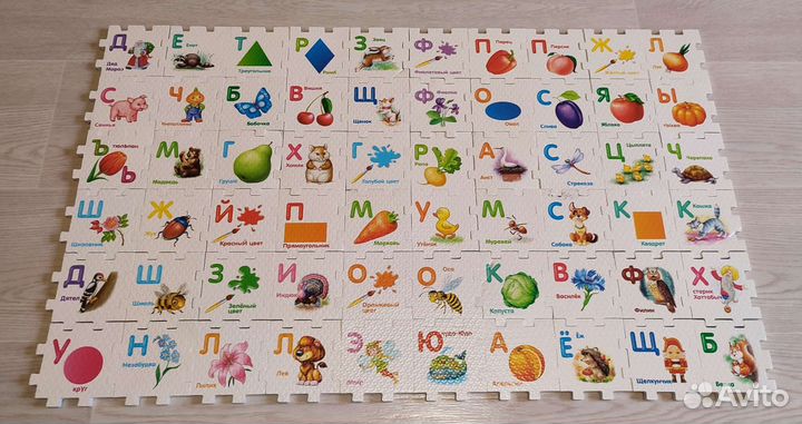 Коврик пазл развивающий азбука мягкий