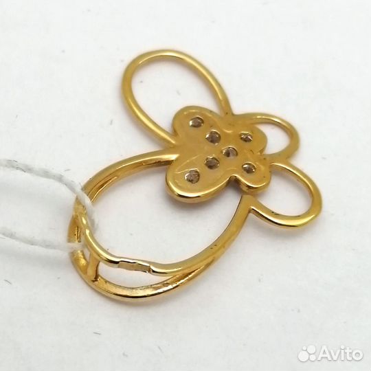 Подвес / 0,75г / Золото585 / фианиты круглые