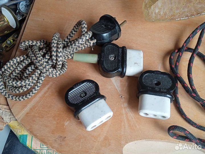 Шнур и розетки для самоваров и утюгов СССР