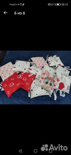 Бортики в детскую кроватку для девочки