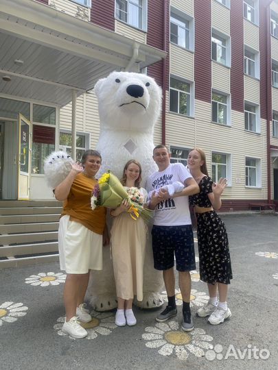 Танцующий Белый Мишка. Поздравление на праздник