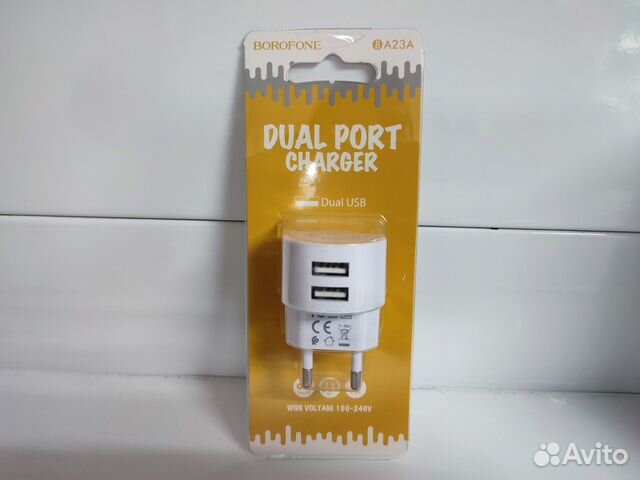 Зарядное устройство Borofone BA23А 2USB 2.4A черно