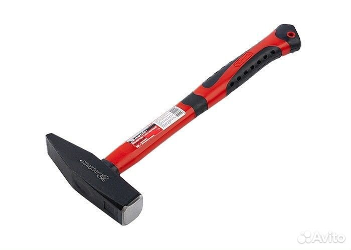 Молоток слесарный, 600 г, фибергласовая обрезиненн