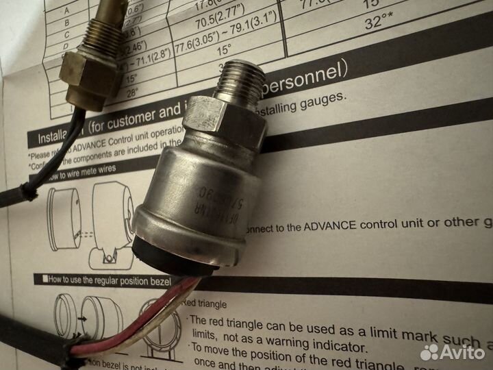 Датчики Defi 60мм 3 шт. Оригинал