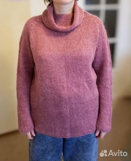 Свитер женский, натуральная шерсть (связан вручную