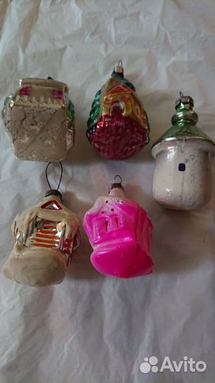 Домики елочные игрушки СССР