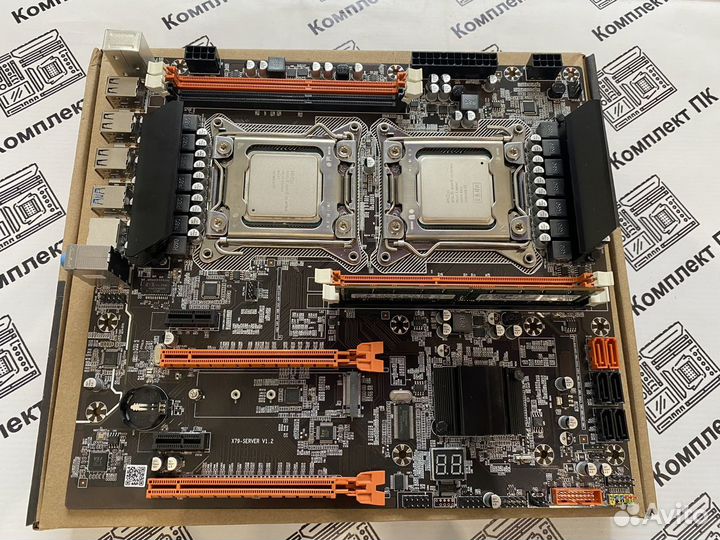 Комплект 2*Xeon 2670v2(10-20 ядер) +8 gb + x79-1.2