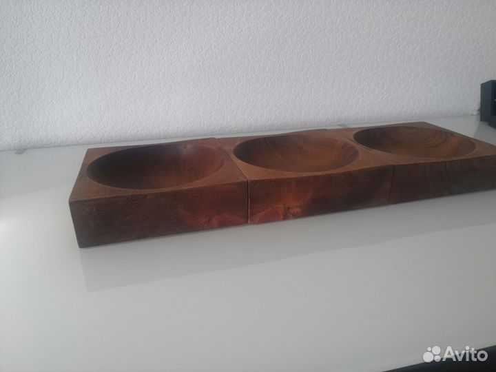 Деревянные тарелки из кедра 3 шт