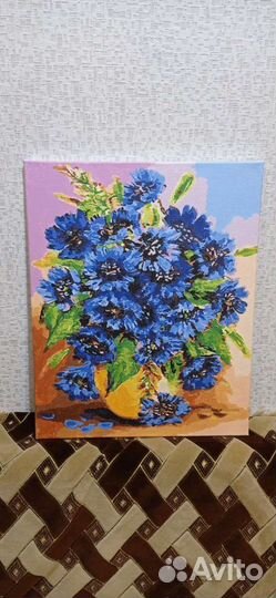 Картина нарисованная по номерам