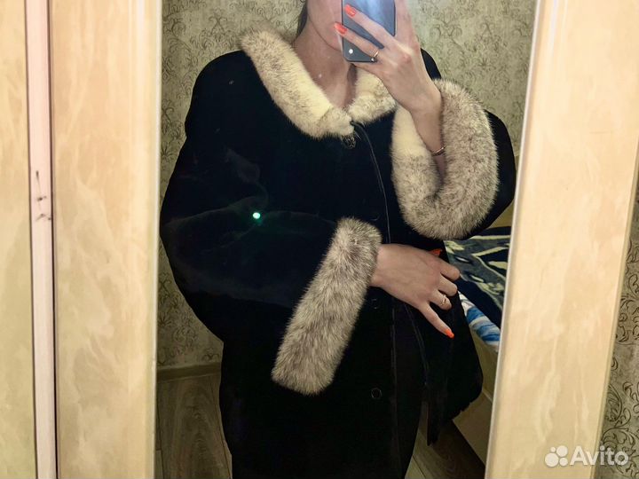 Шуба пессцовая норка мутон