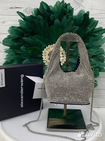 Alexander wang сумка со стразами