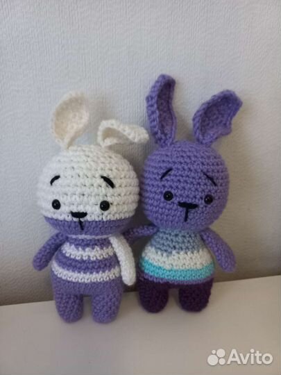 Игрушка заяц, амигуруми,вязаная игрушка