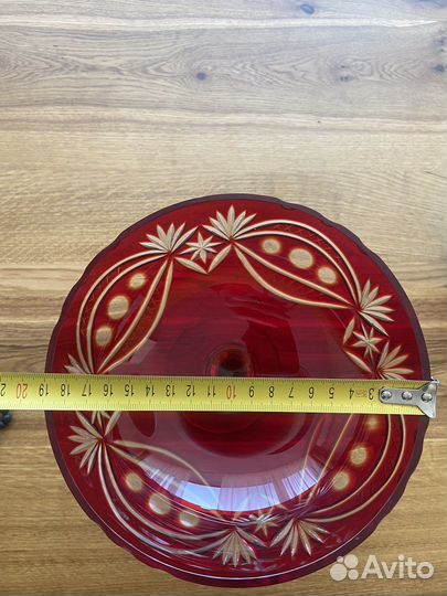 Ваза для фруктов (фруктовница) хрусталь