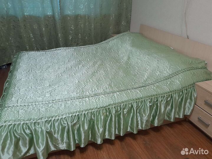 Комплект шторы с ламбрикеном и покрывало