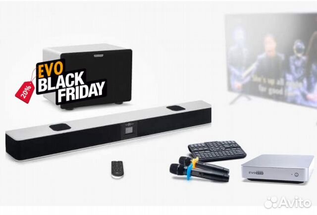 Evobox Plus с микрофонами и саундбаром