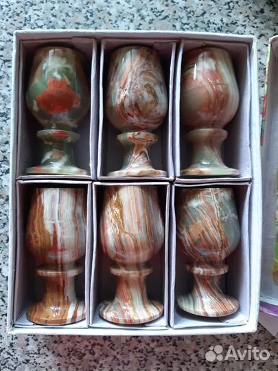 Рюмки из натурального камня Оникс