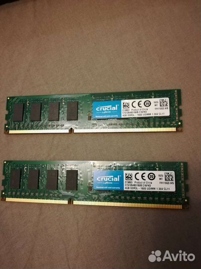Оперативная память Crucial 4Гб, ddr3l, 1600 мгц