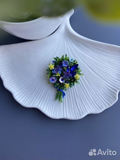 Брошь цветы ручная работа