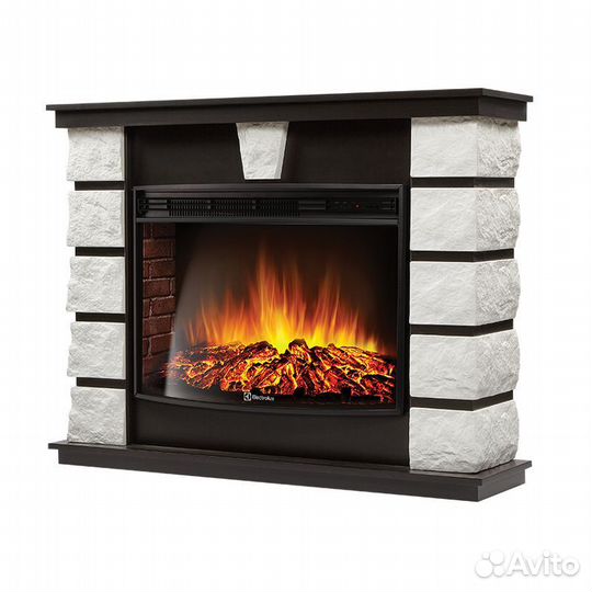 Портал Firelight Excalibur 30 камень белый, шпон в