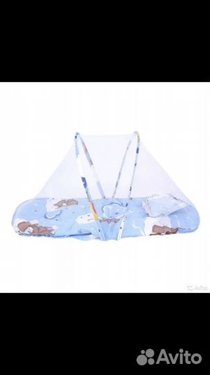 Мобильная кроватка/матрасик с маскитной сеткой