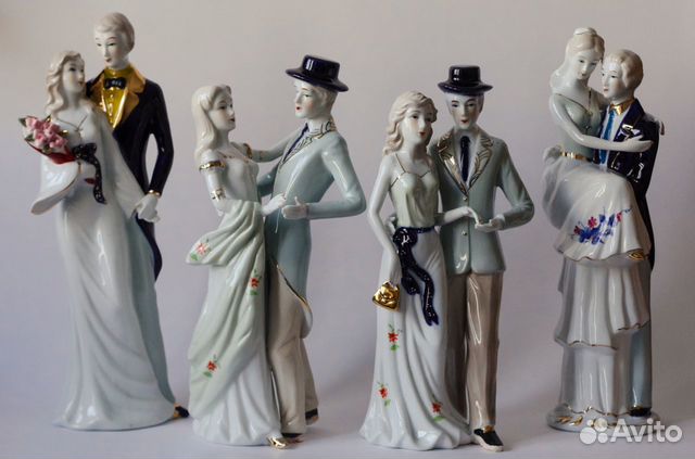 Фарфоровые статуэтки пары
