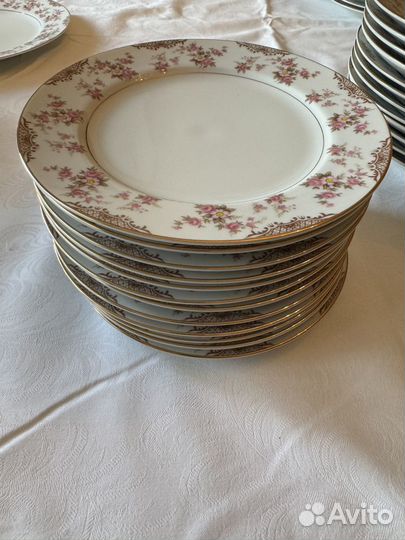 Столовый сервиз Noritake Китайская роза 12 персон