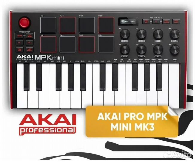 Синтезатор цифровой akai MPK mini Plai мkз