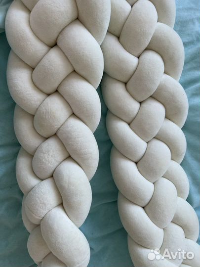 Косичка бортик и звездочка подушка