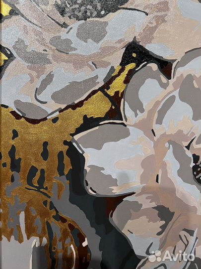 Картина «Белые цветы»