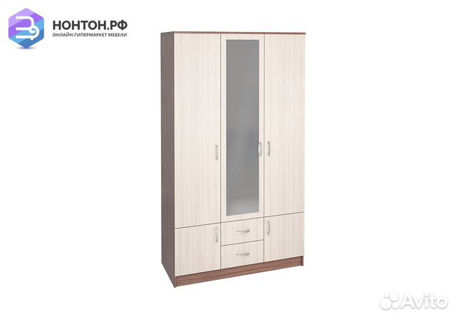 Шкаф 3-х створчатый Ронда шк-3 ясень шимо темный