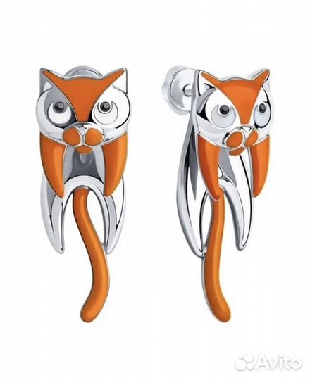 Серьги Соколов серебро 925 проба