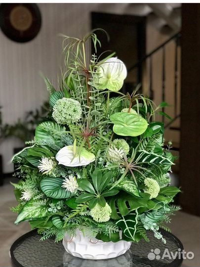 Озеленение интерьера, цветочная композиция