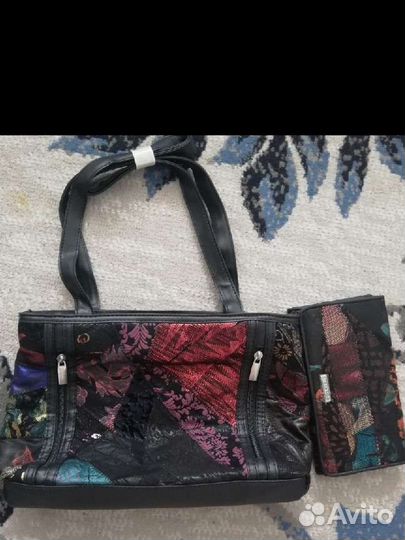 Сумка кожаная женская новая с кошельком