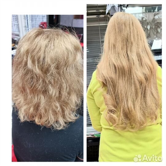 Снятие нарощенных волос