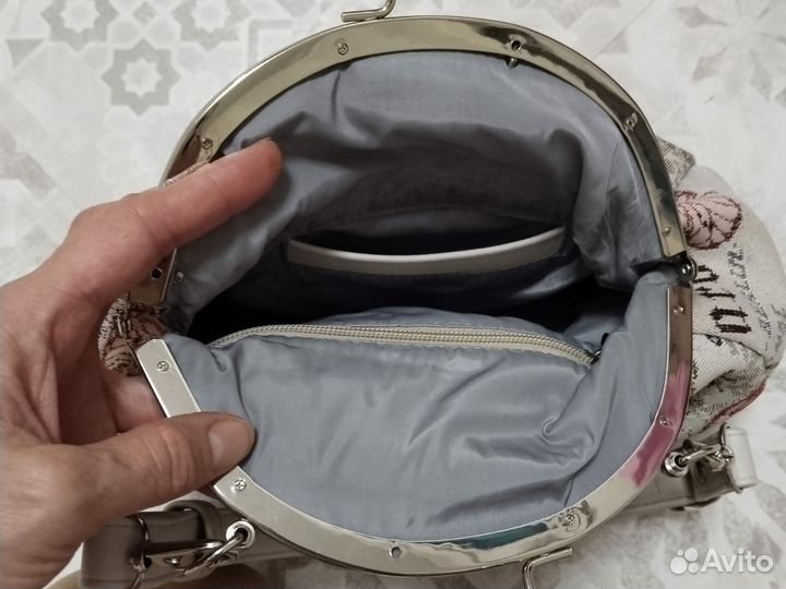 Сумка гобеленовая с фермуаром