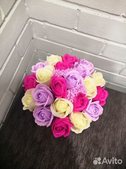 Букеты из мыльных роз