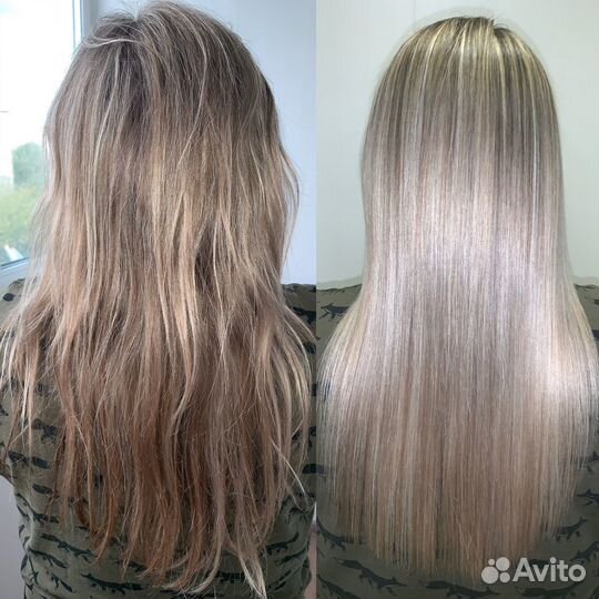 Кератиновое выпрямление волос