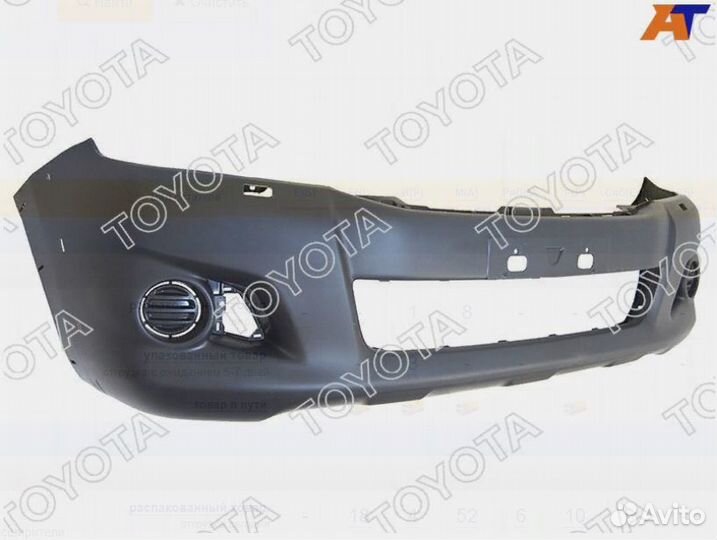 Бампер передний toyota hilux 11- (с отв-ми под ра