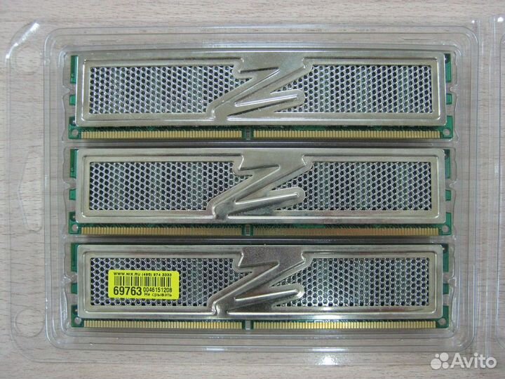Модули памяти OCZ dimm DDR2-800 1 гб бу идеал 3 шт