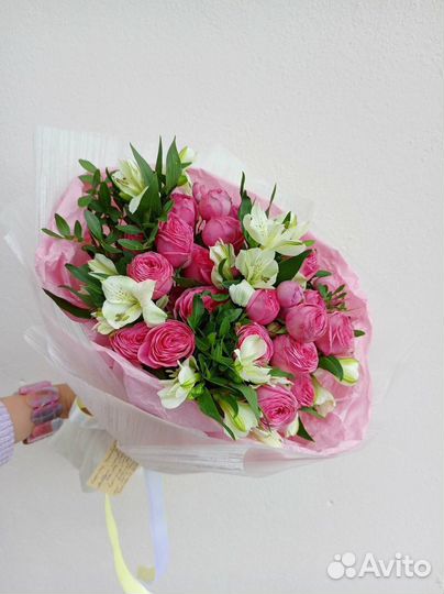 Букет из пионовидных роз/Доставка цветов Химки