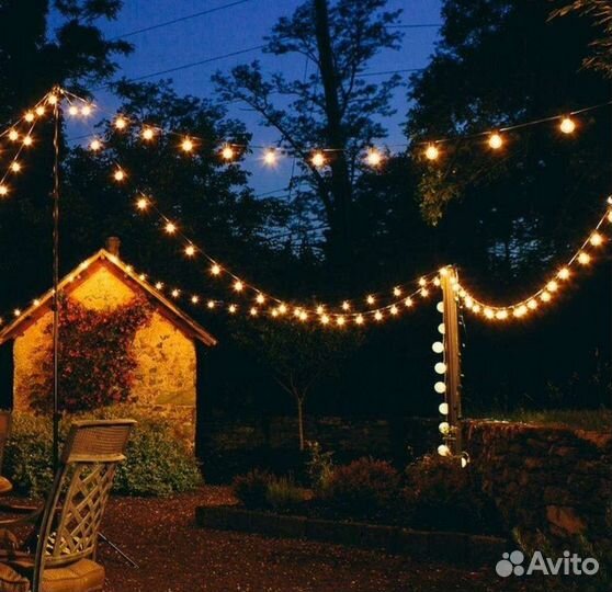 Гирлянда уличная с лампочками