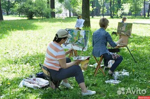 Мастер-класс на выезде (картина маслом)