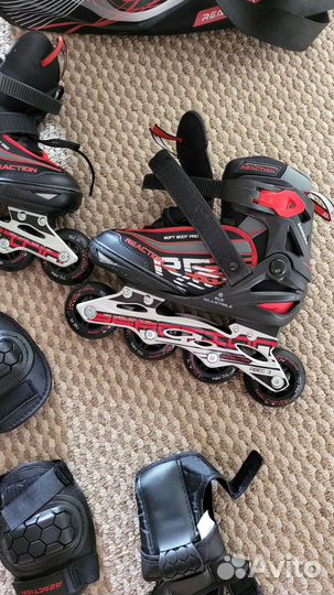 Роликовые коньки 31-36 защита шлем сумка