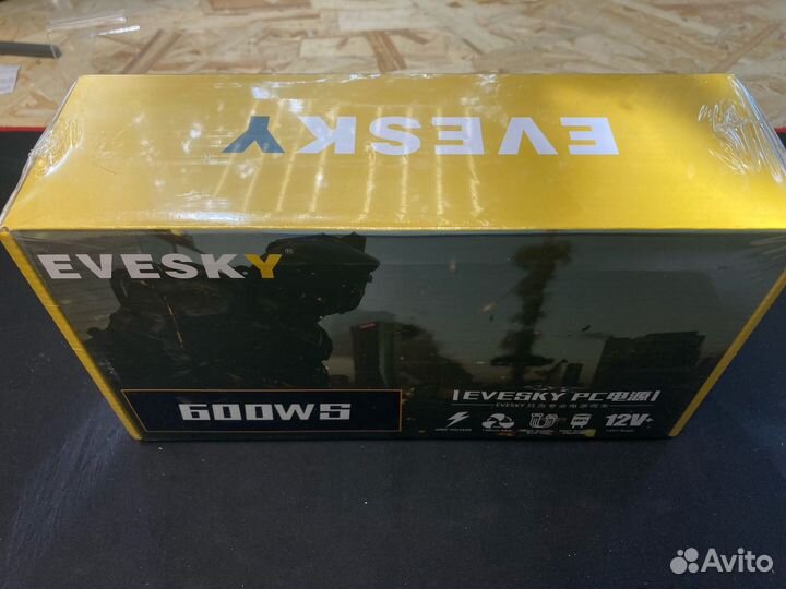 Игровой блок питания для пк evesky 600 WS
