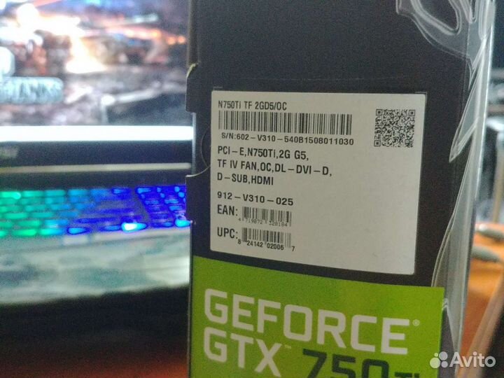 Видеокарта gtx750ti.новая