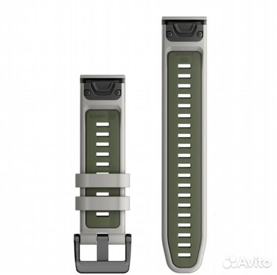 QuickFit 22 Watch Bands Fog Gray/Moss Silicone