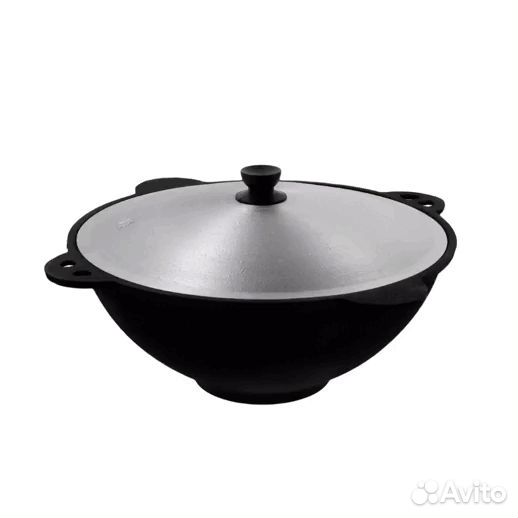 Узбекский чугунный казан 16 л. круглое дно, barak